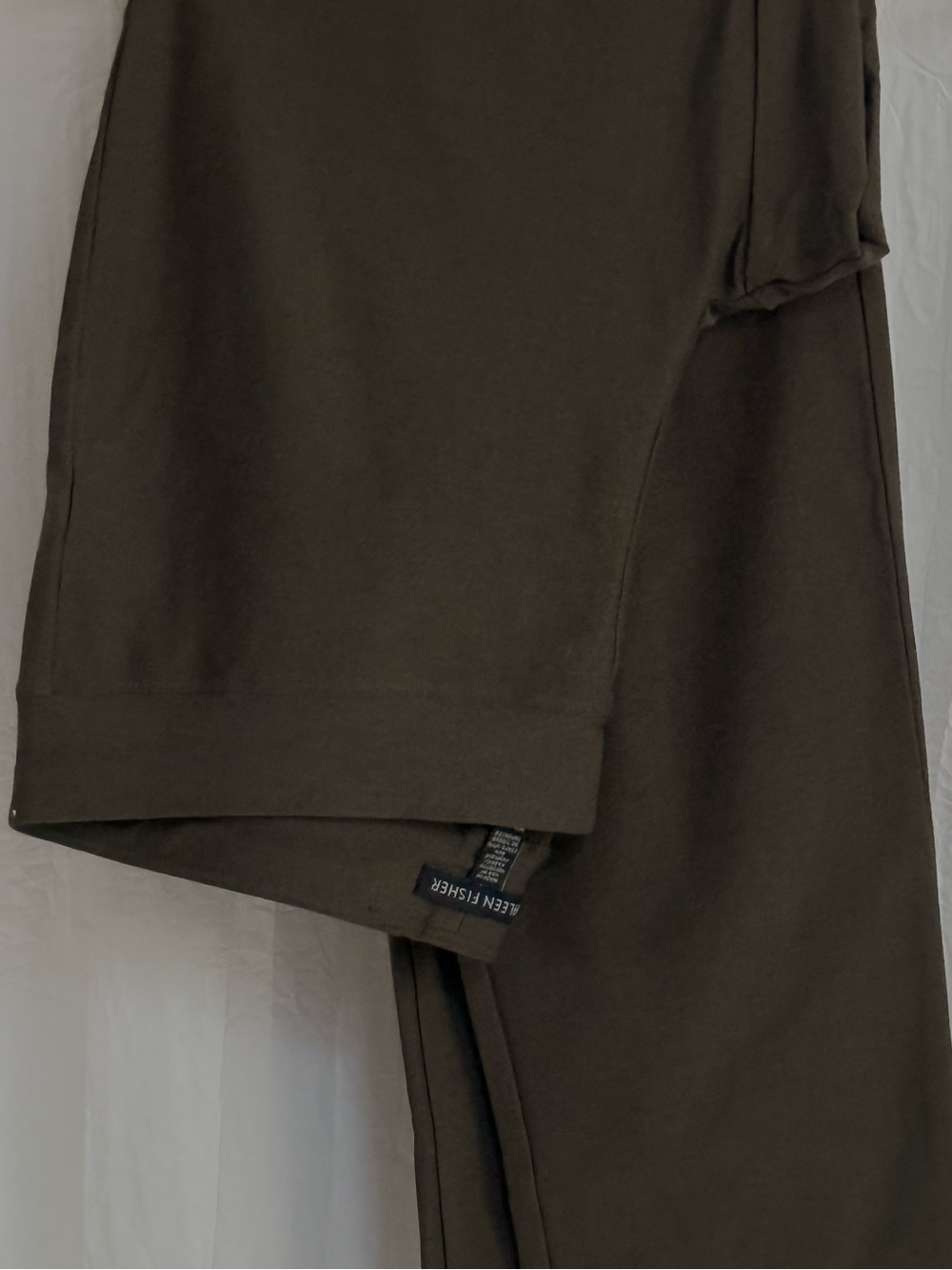 NWOT Eileen Fisher System Stretch Crepe Slim Ankle Pants XS Dark Olive Green